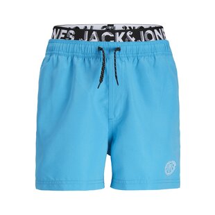 Jack & Jones Junior Jongens Zwemshort JPSTFIJI Dubbele Waistband Lichtblauw