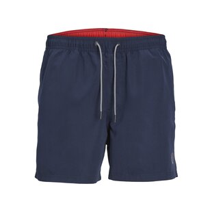 Jack & Jones Heren Zwemshorts JPSTFIJI Effen Donkerblauw