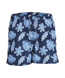 Jack & Jones Heren Zwemshorts JPSTFIJI AOP Donkerblauw Bladeren Print