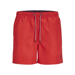 Jack & Jones Heren Zwemshorts JPSTFIJI Effen Rood