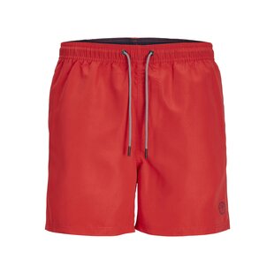 Jack & Jones Men's Swim Shorts JPSTFIJI Solid Red