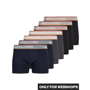 Jack & Jones Effen Boxershorts Heren Trunks JACKYLO 7-Pack