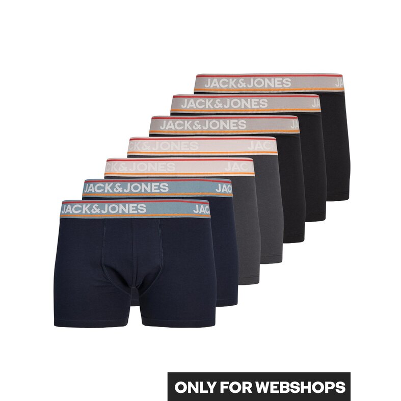 Jack & Jones Jack & Jones Effen Boxershorts Heren Trunks JACKYLO 7-Pack