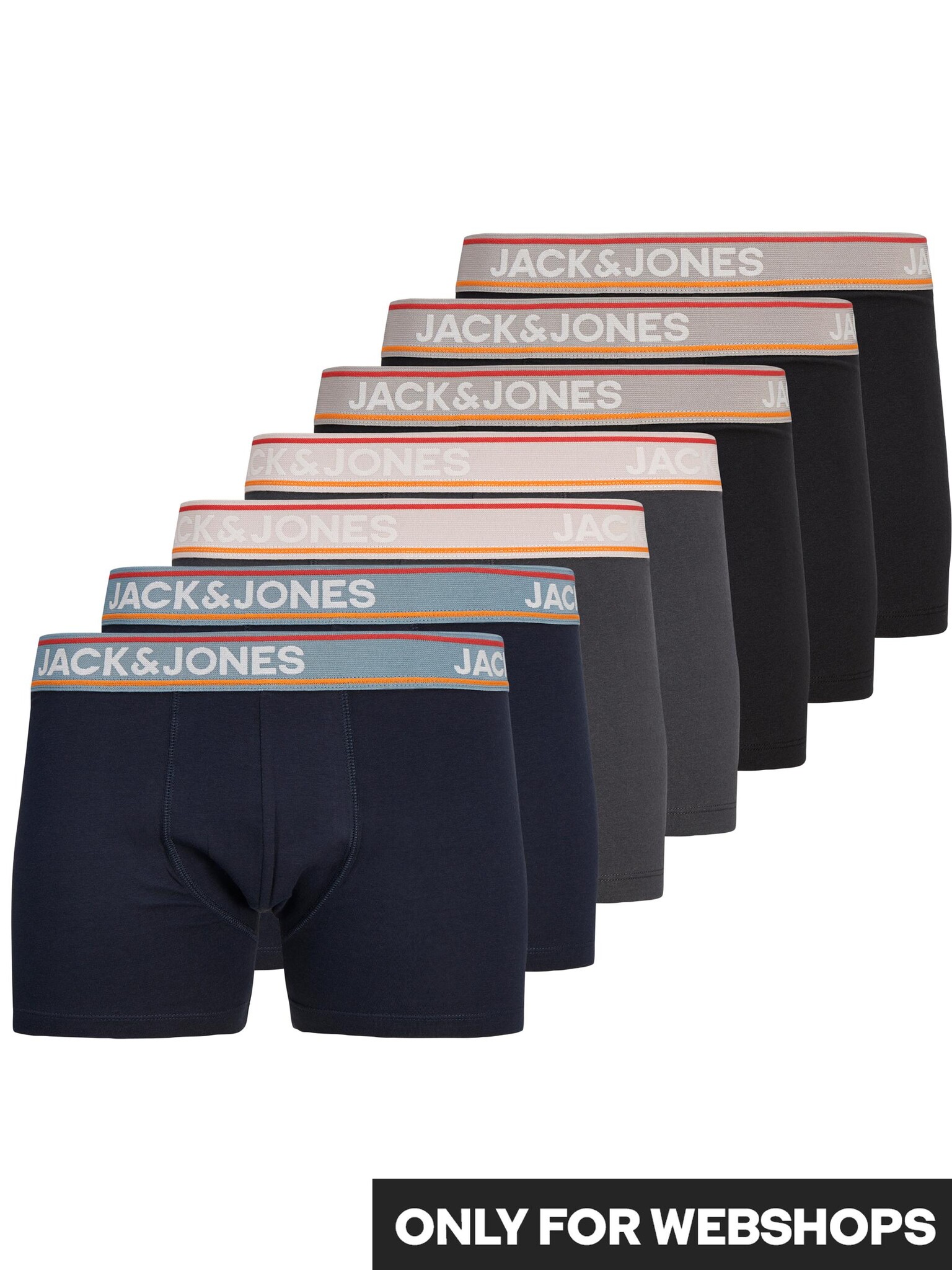 Jack Jones Jack Jones Effen Boxershorts Heren Trunks JACKYLO 7 Pack
