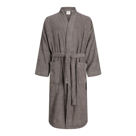 Jack & Jones Jack & Jones Badjas Heren Badstof JACSOLID BATHROBE Grijs