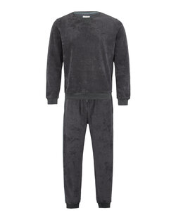 Phil & Co Long Men's Winter Pajama Set Terry Anthracite