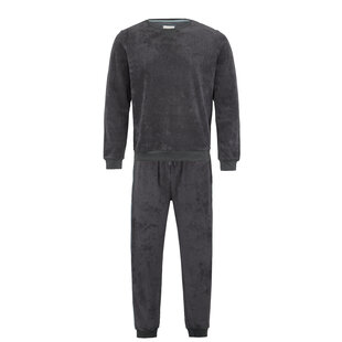 Phil & Co Long Men's Winter Pajama Set Terry Anthracite