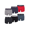 Happy Shorts Happy Shorts Boxershorts Heren Multipack 6-Pack Grijs / Blauw Gestreept