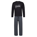 Phil & Co Phil & Co Long Men's Winter Pajama Set Cotton Brand Original Black/Grey