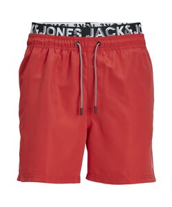 Jack & Jones Heren Zwemshort JPSTFIJI Dubbele Waistband Rood