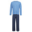 Phil & Co Phil & Co Long Men's Winter Pajama Set Cotton Print On Pants Blue