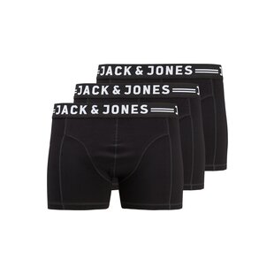 Jack & Jones Plus Size Boxer Shorts Men's Trunks SENSE 3-Pack Black