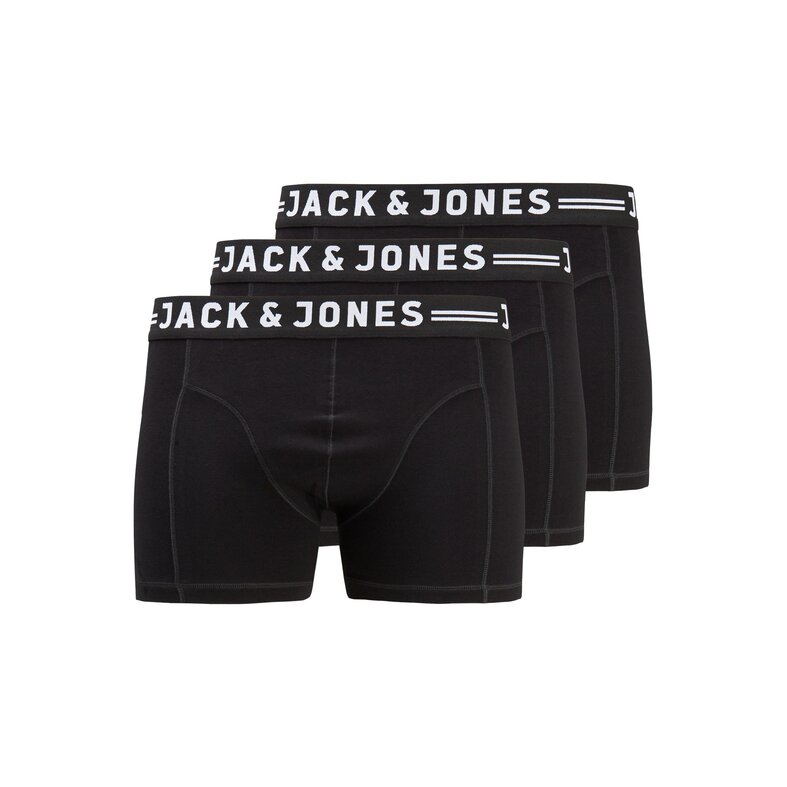 Jack & Jones Jack & Jones Plus Size Boxershorts Heren Trunks SENSE 3-Pack Zwart
