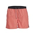 Jack & Jones Jack & Jones Men's Swim Shorts JPSTFIJI Black Tape Solid Hot Coral