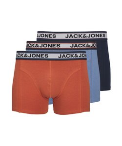 Jack & Jones Heren Boxershorts Trunks JACMARCO Oranje/Blauw 3-Pack