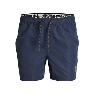 Jack & Jones Heren Zwemshort JPSTFIJI Dubbele Waistband Donkerblauw