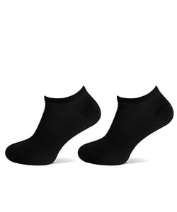 Basset Ladies/Men's Bamboo Sneaker Socks 2-Pack Black