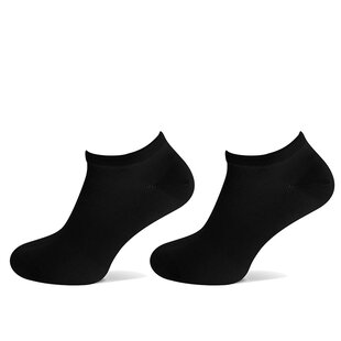 Basset Dames/Heren Bamboe Sneaker Sokken 2-Pack Zwart