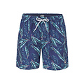 Happy Shorts Happy Shorts Men's Swim Short Leaf Print Blue