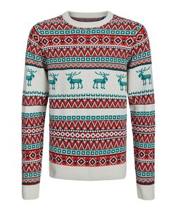 Jack & Jones Junior Christmas Sweater Boys JORSNOWBALL Moonbeam