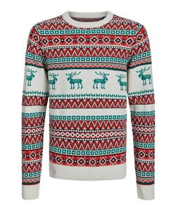 Jack & Jones Junior Kersttrui Jongens JORSNOWBALL Moonbeam