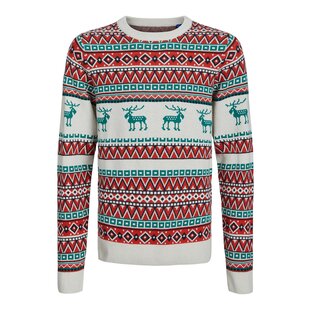 Jack & Jones Junior Christmas Sweater Boys JORSNOWBALL Moonbeam