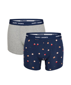 Happy Shorts 2-Pack Kerst Boxershorts Heren Koekjes