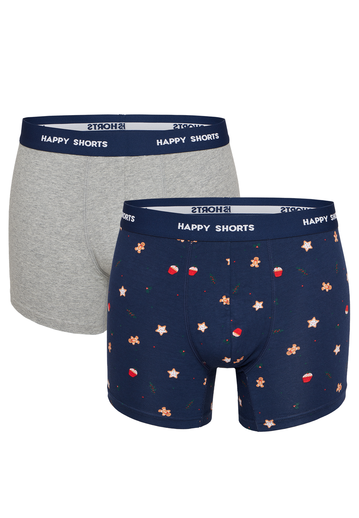 Happy Shorts Happy Shorts 2 Pack Kerst Boxershorts Heren Koekjes