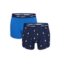 Happy Shorts Happy Shorts 2-Pack Christmas Boxer Shorts Men Blue Santa Claus/Reindeer