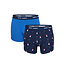 Happy Shorts Happy Shorts 2-Pack Kerst Boxershorts Heren Blauw Kerstmannen / Rendieren