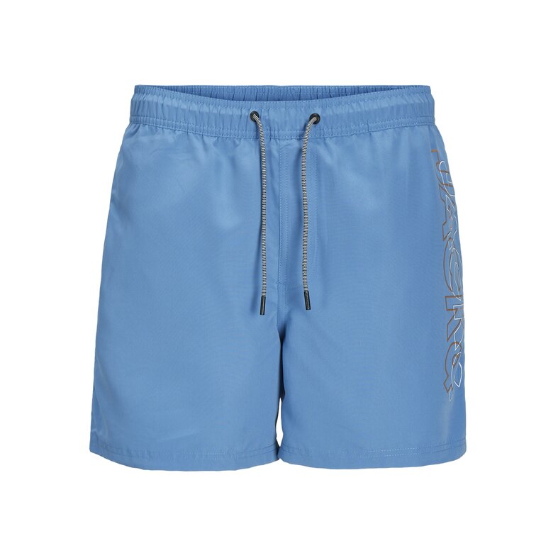 Jack & Jones Junior Jack & Jones Junior Jongens Zwemshort JPSTFIJI Double Logo Effen Lichtblauw