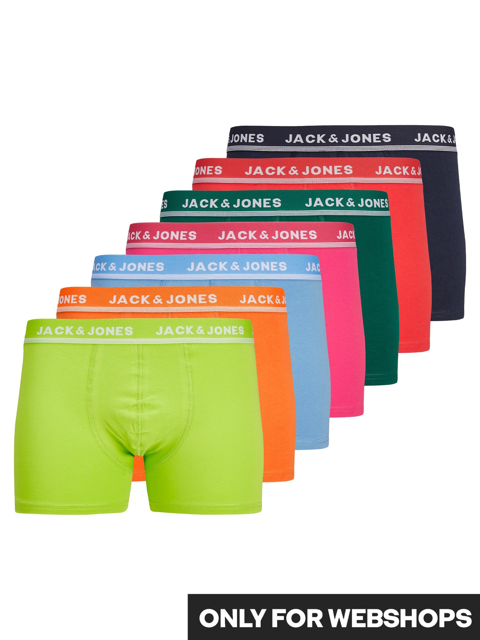 Jack Jones Jack Jones Boxershorts Heren Trunks JACCOLORFUL KENT Neon 7 Pack