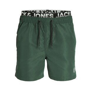 Jack & Jones Men's Swim Short JPSTFIJI Double Waistband Green