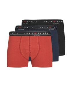 Jack & Jones Men's Boxer Shorts Trunks JACNAGEE Red/Dark Blue/Black 3-Pack