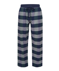 Phil & Co Heren Pyjamabroek Lang Geruit Flanel Blauw/Groen