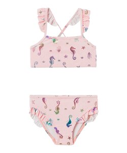 Name It Girls Bikini Set Kids NMFZAMAR Seahorse Print Pink