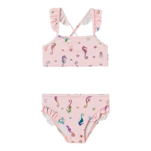 Name It Girls Bikini Set Kids NMFZAMAR Seahorse Print Pink