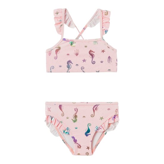 Name It Name It Meisjes Bikiniset Kinderen NMFZAMAR Zeepaardprint Roze