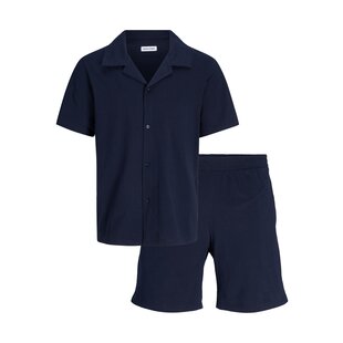 Jack & Jones Heren Shortama Korte Pyjama JACMATTHEW Donkerblauw