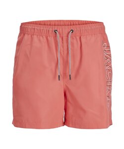 Jack & Jones Junior Boys Swim Short JPSTFIJI Double Logo Solid Hot Coral