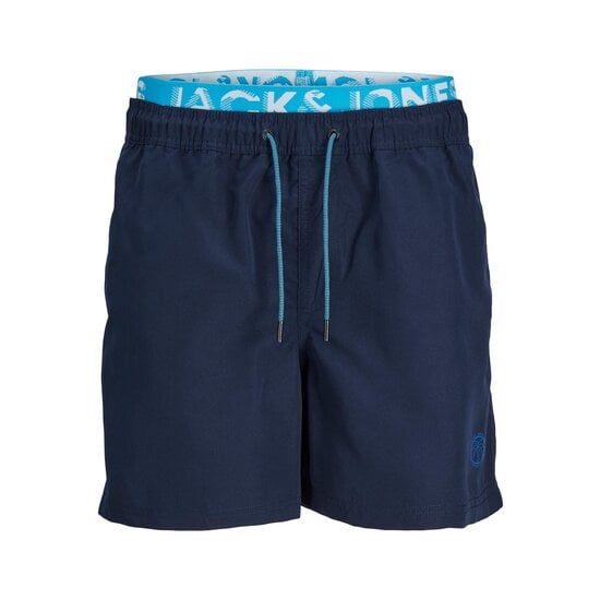 Jack & Jones Jack & Jones Plus Size Men's Swim Short JPSTFIJI Neon Double Waistband Blue