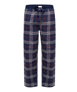 Phil & Co Heren Pyjamabroek Lang Geruit Flanel Blauw