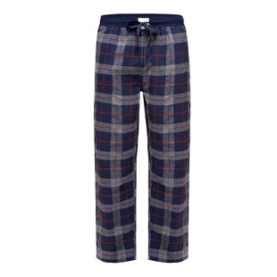 Phil & Co Heren Pyjamabroek Lang Geruit Flanel Blauw