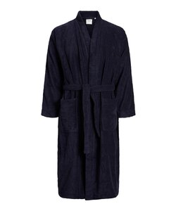 Jack & Jones Badjas Heren Badstof JACSOLID BATHROBE Donkerblauw