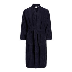 Jack & Jones Badjas Heren Badstof JACSOLID BATHROBE Donkerblauw