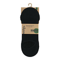 Basset Basset Ladies/Men's Bamboo Socks Invisible Footie 2-Pack Black