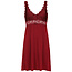 By Louise By Louise Slipdress Ladies Nightshirt With Lace Bordeaux Red