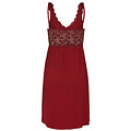 By Louise By Louise Slipdress Ladies Nightshirt With Lace Bordeaux Red