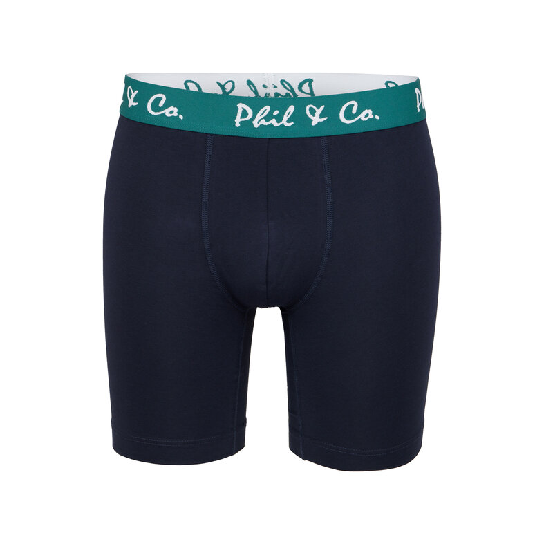 Phil & Co Phil & Co Boxershorts Heren Met Lange Pijpen Boxer Briefs 4-Pack Blauw / Groen
