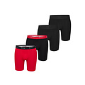 Phil & Co Phil & Co Boxer Shorts Men's Long-Pipe Boxer Briefs 4-Pack Red / Black